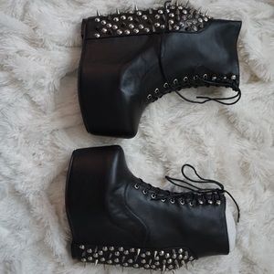 Jeffrey Campbell Studded Wedge Booties